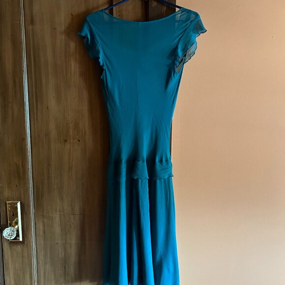 Vintage 1920s style drop waist dress - Teal - Relaxed fit S/M - 28-32" waist - Picture 3 of 10
